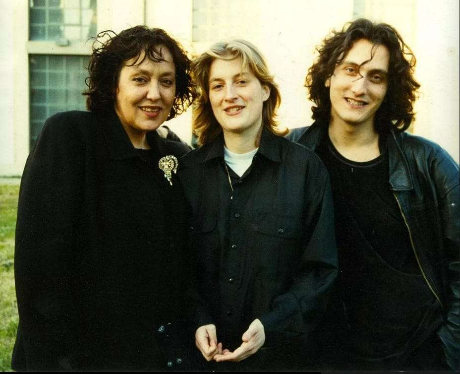 Barbara Nativi, Sarah Kane, Dimitri Milopulos anni '90 (ph. Cantini)